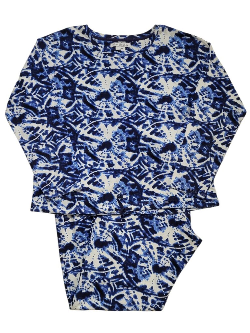 Vera Bradley Island Tie Dye Knit Pajama Lounge Set Top Jogger XL Flaw Coastal
